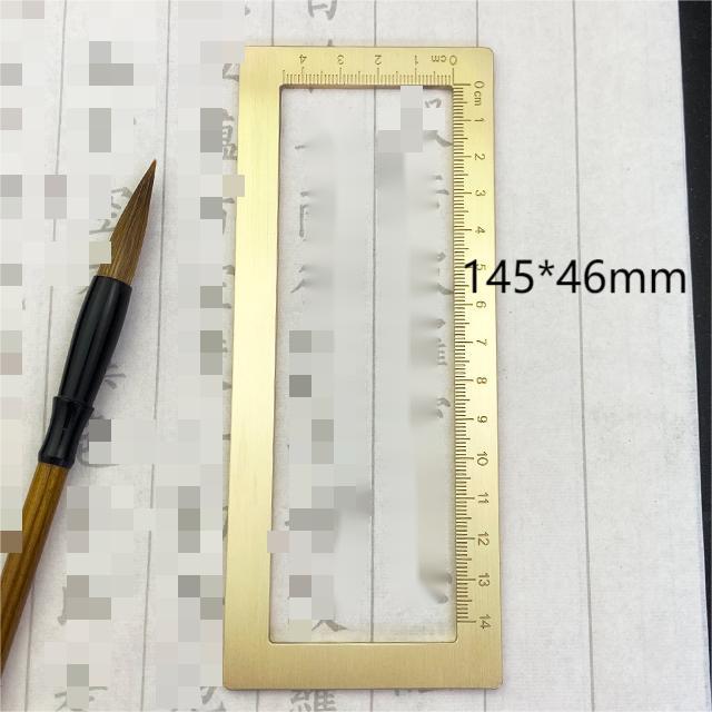 Brass Calligraphy Weight Brush And Paper Scale