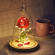 Glasabdeckung Rose LED Abendessen Licht Valentinstag