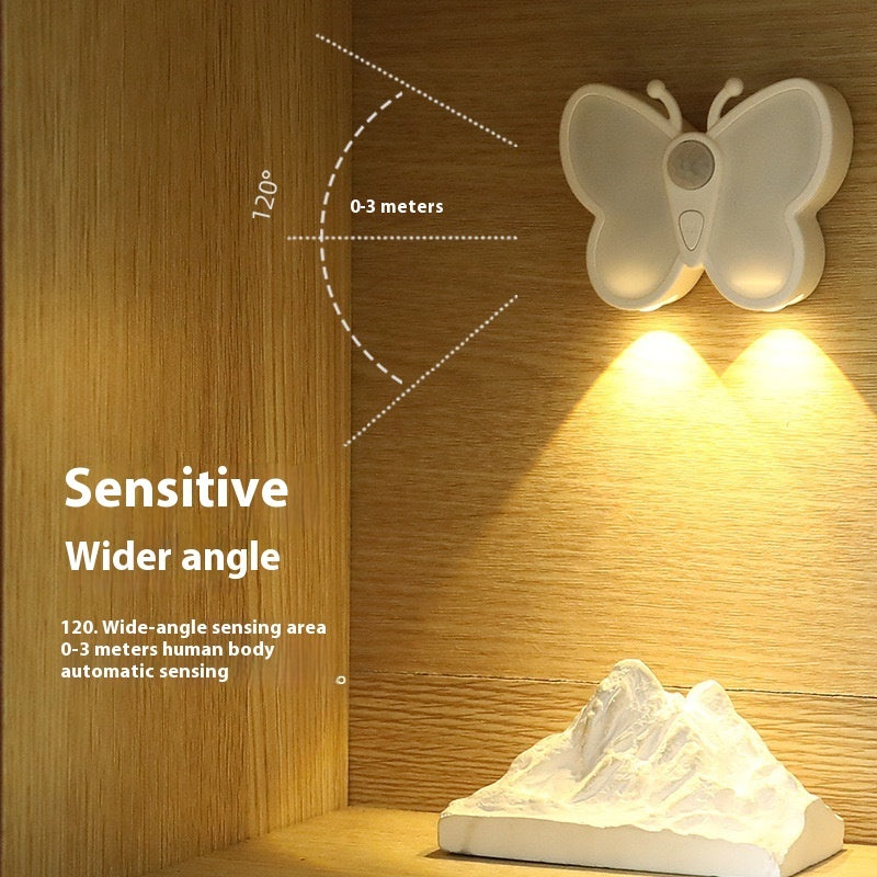 Intelligent magnetic LED light for human body, small induction night lamp