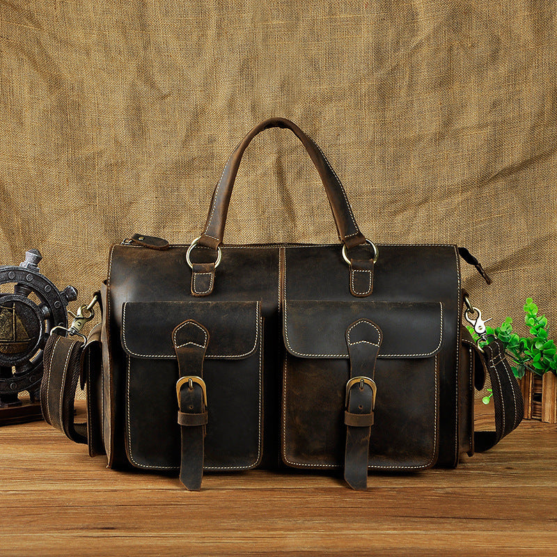 Crazy Horse Cowhide Travel Bag