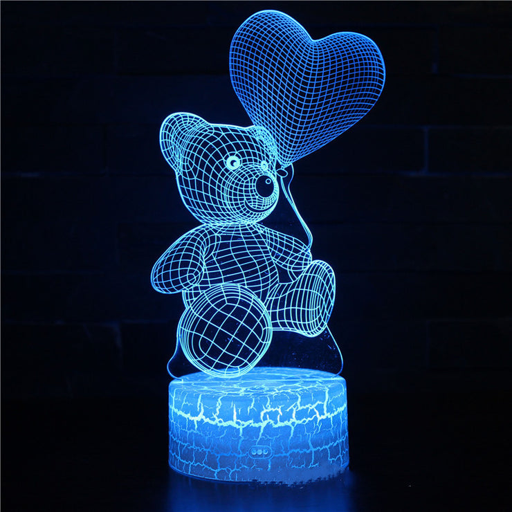 USB 3D Lampe LED Nachtlichter Neon Liebesbär