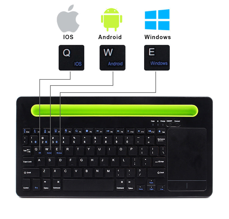 Universal keyboard for tablets and mobile phones