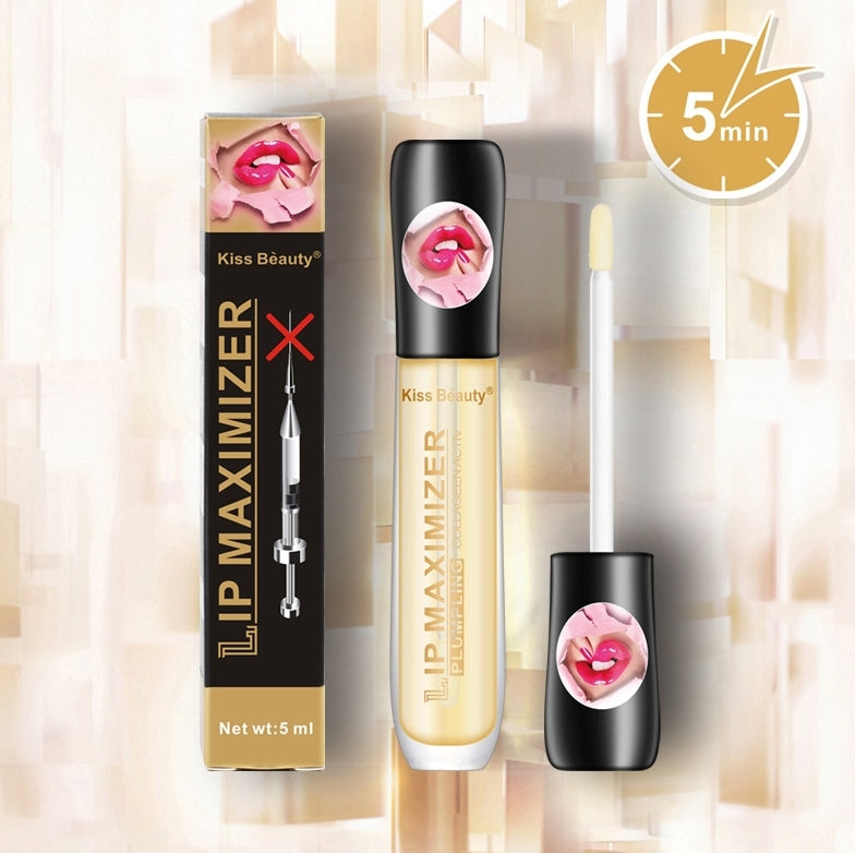 Transparent abundant lip oil moisturizes