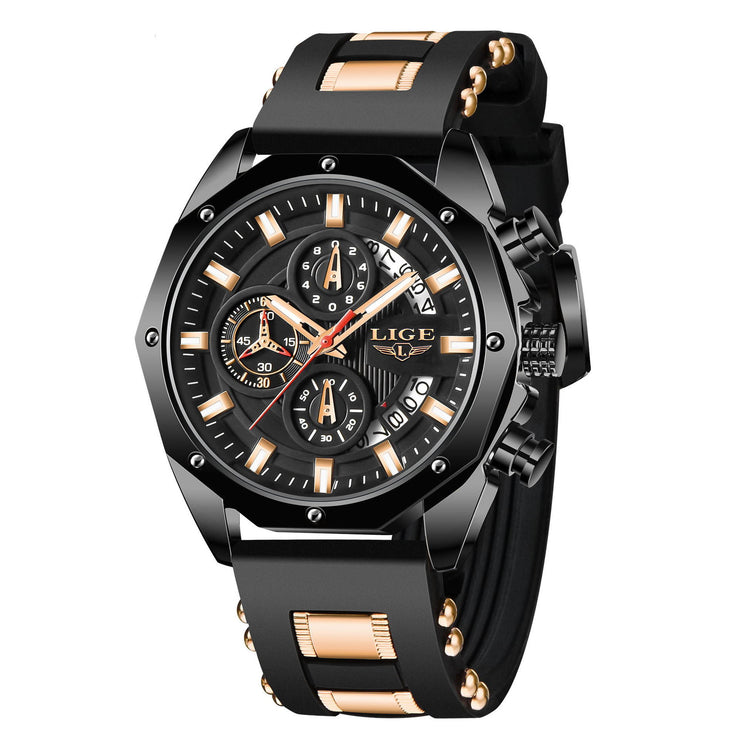 Top Marke Luxus Sport Uhr Quarz Datum Uhr Wasserdicht Chronograph