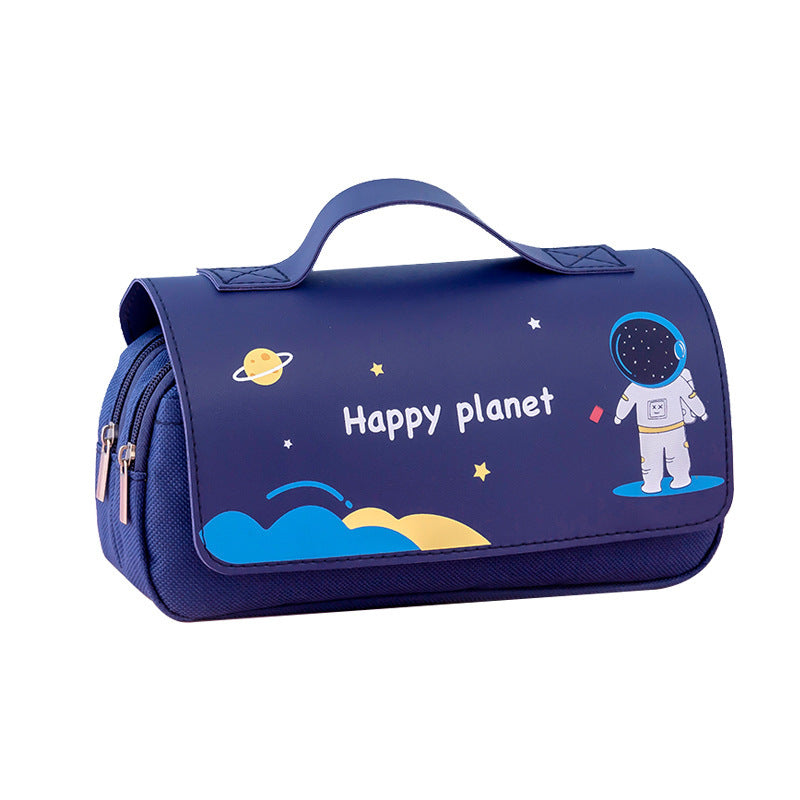 Large Pencil Case, Cute, Portable, Cartoon Design, Creative, Multifunctional