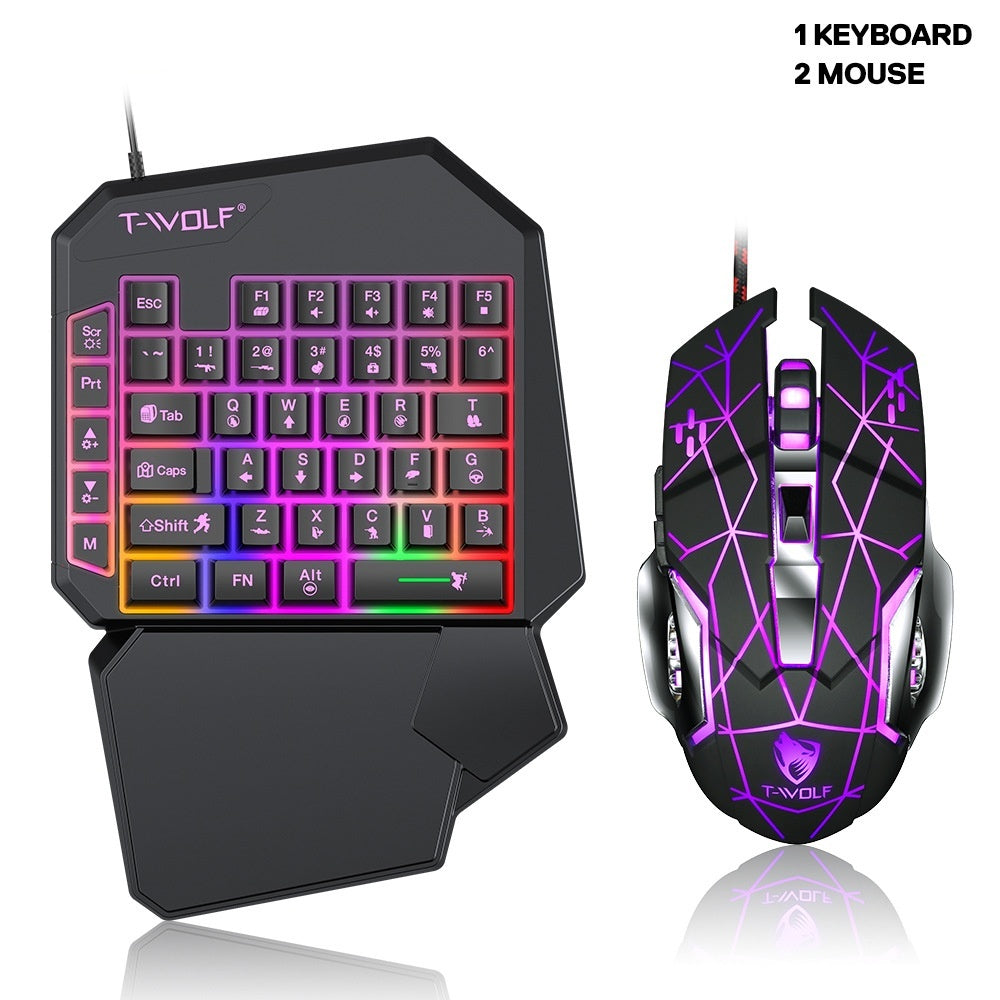 Lei Lang TF900 Single Hand Mouse Keyboard Suit