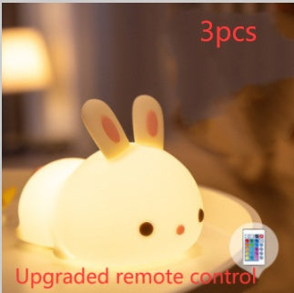 New Year's Gift Rabbit Silicone Lamp Pat Feeding Creative Night Light Children Toy