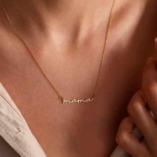 Mini Mom Necklace English Letter Mama Clavicle Chain Mother's Day Gift