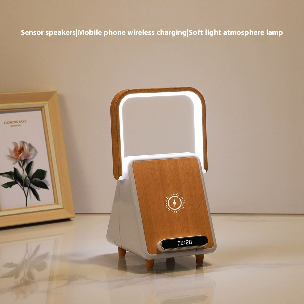 Wireless charging induction Bluetooth speaker small night lamp