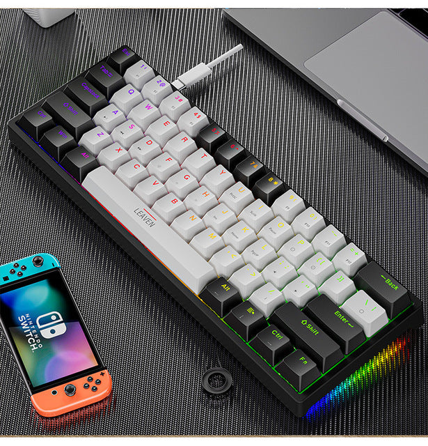 Plastic mechanical keyboard for gaming