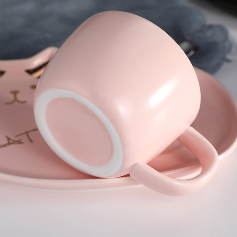 cartoon, cat, coffee cup