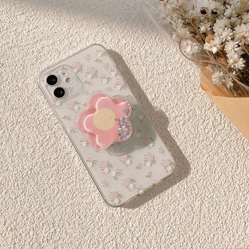 Fashionable Summer Flower Phone Case Applicable Bracket Women