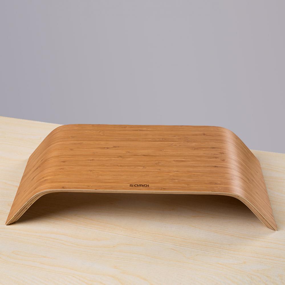 stability bracket laptop stand made of walnut wood