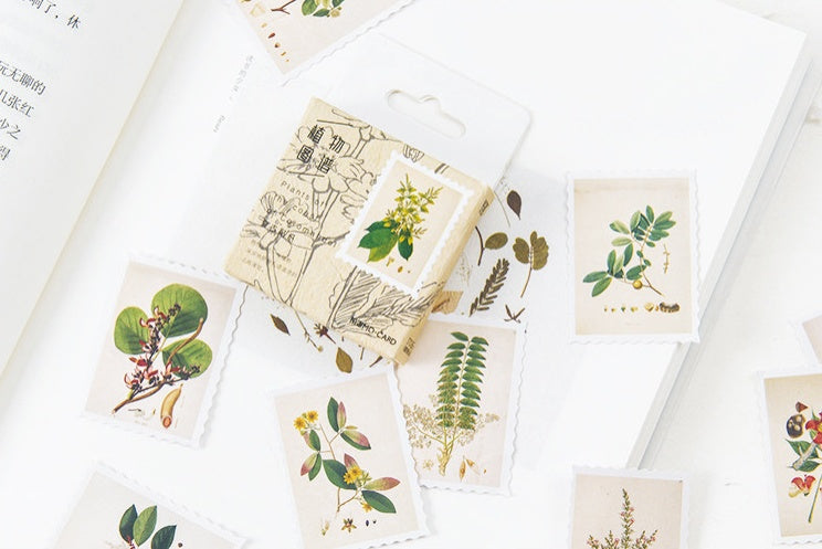 Vintage Plant Sticker Set 45-piece