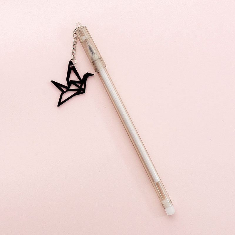 Paper crane rabbit pendant gel pen