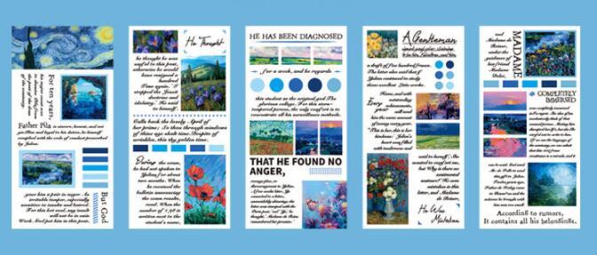 English Basic And Paper Sticker Book Series Of Famous Landscape Paintings