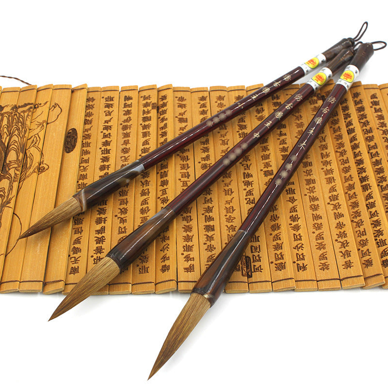 Wolf Hao Large And Small Block Steel Rod Brush Longfeng Painting And Calligraphy Set