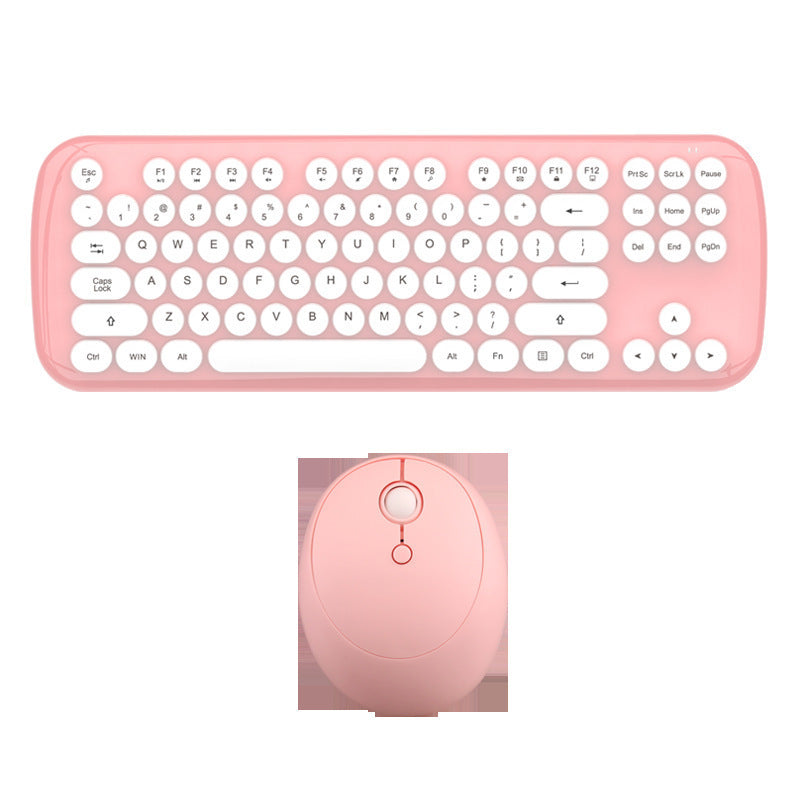 Drahtlose Tastatur und Maus Set Mädchen Farbe Retro