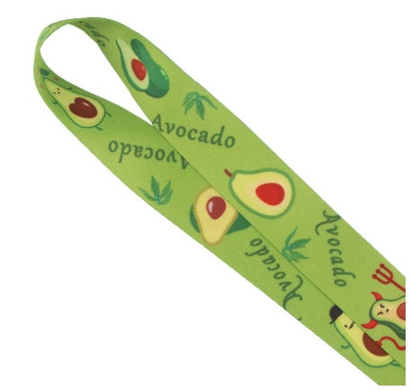 Fruit Avocado Cartoon Double-sided Printing Polyester Buckle Mobile Phone Lanyard