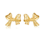 Women's Simple Spiral Bow Metal Alloy Earrings