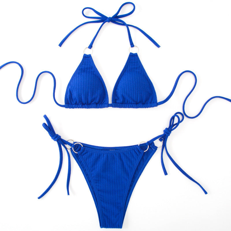 Sexy Bikini Set Seitlich Binden Tanga Bandage Stil