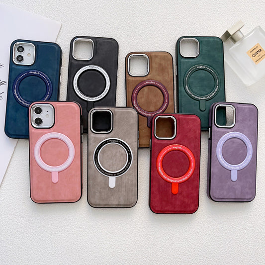 Matte solid color magnetic phone case