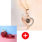 Heiße Valentinstag Geschenke Metall Rose Schmuck Geschenk-Box Halskette für Hochzeit