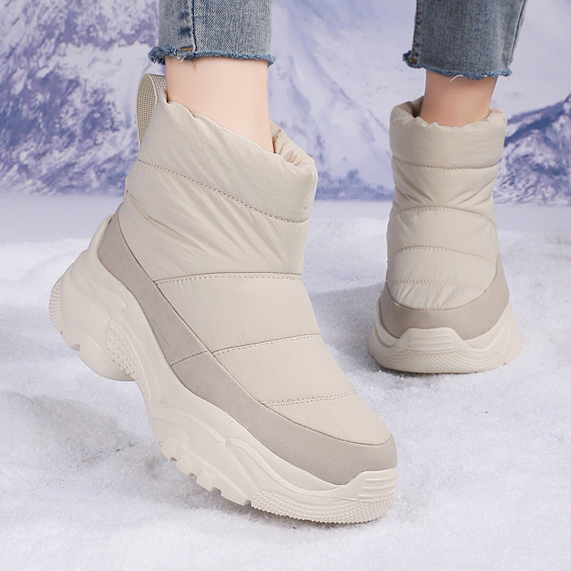 Women's Snow Boots Warm Mid-Top Outdoor