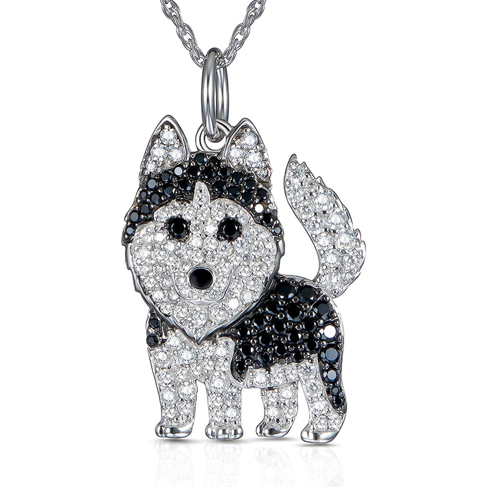 Cute Husky Shape Pendant Necklace