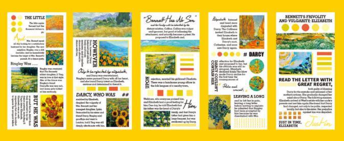 English Basic And Paper Sticker Book Series Of Famous Landscape Paintings