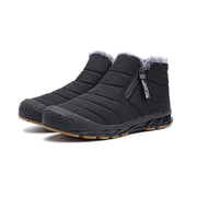 Kurze Winterstiefel „Snow“ aus Leder und Fell mit integriertem Fell