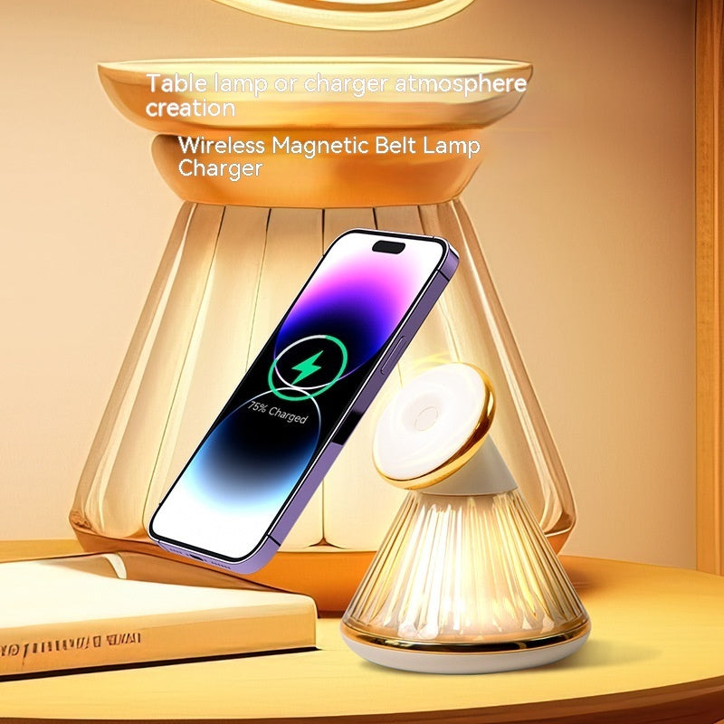 Bedside lamp 15W wireless charger Magnetic fast wireless seat