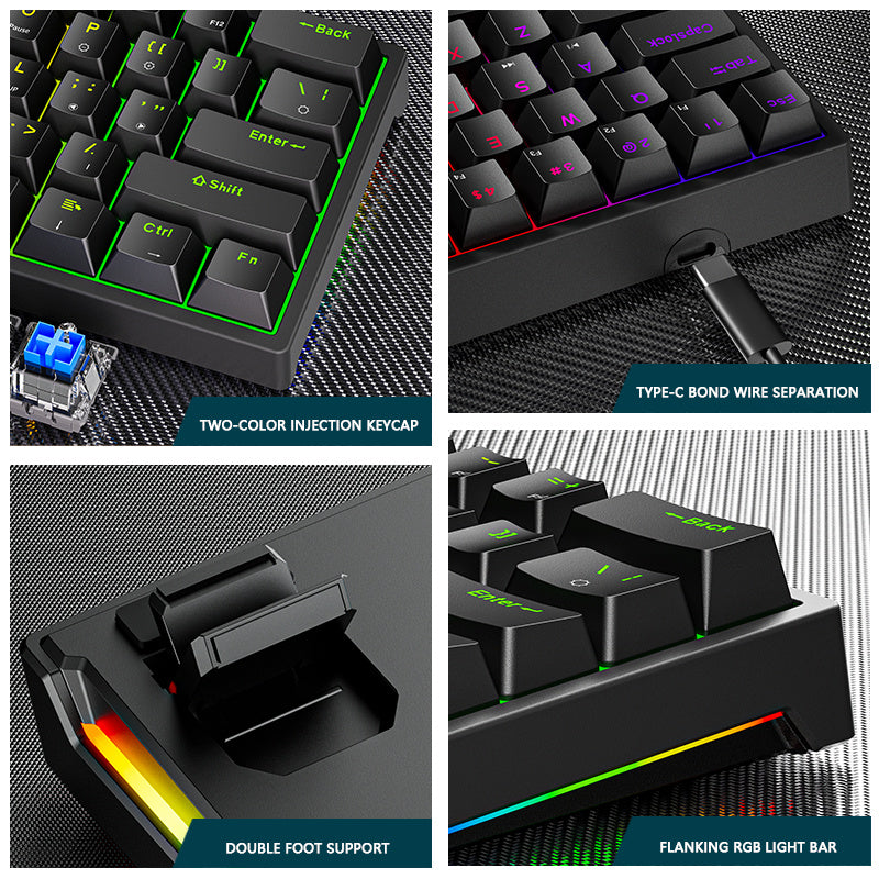 Plastic mechanical keyboard for gaming