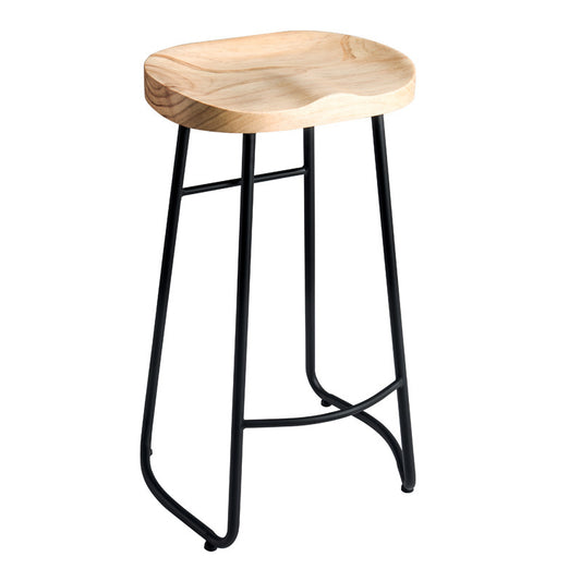 Wrought iron bar stools or solid wood high stools