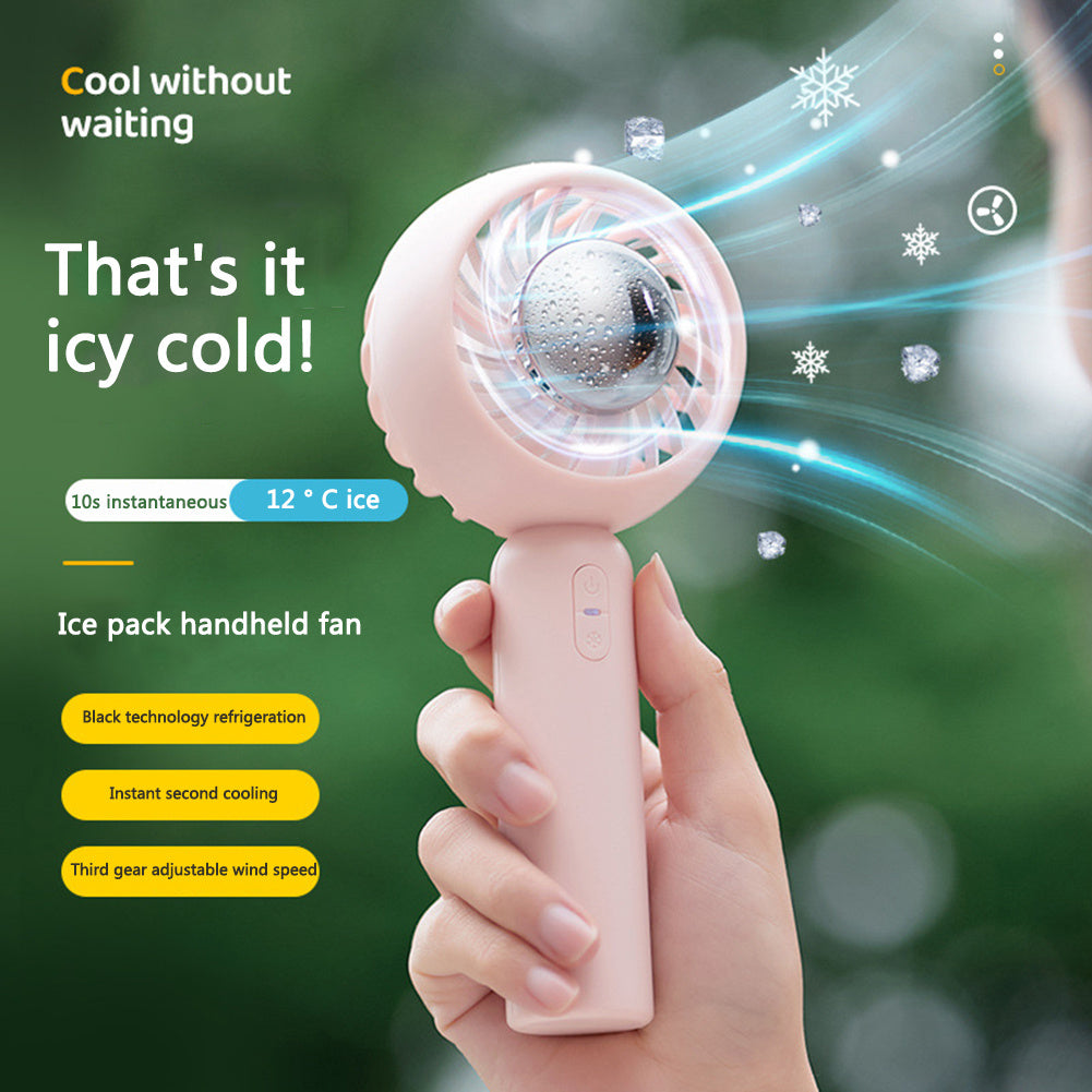 Ice Pack Handheld Mini Fan USB Charging