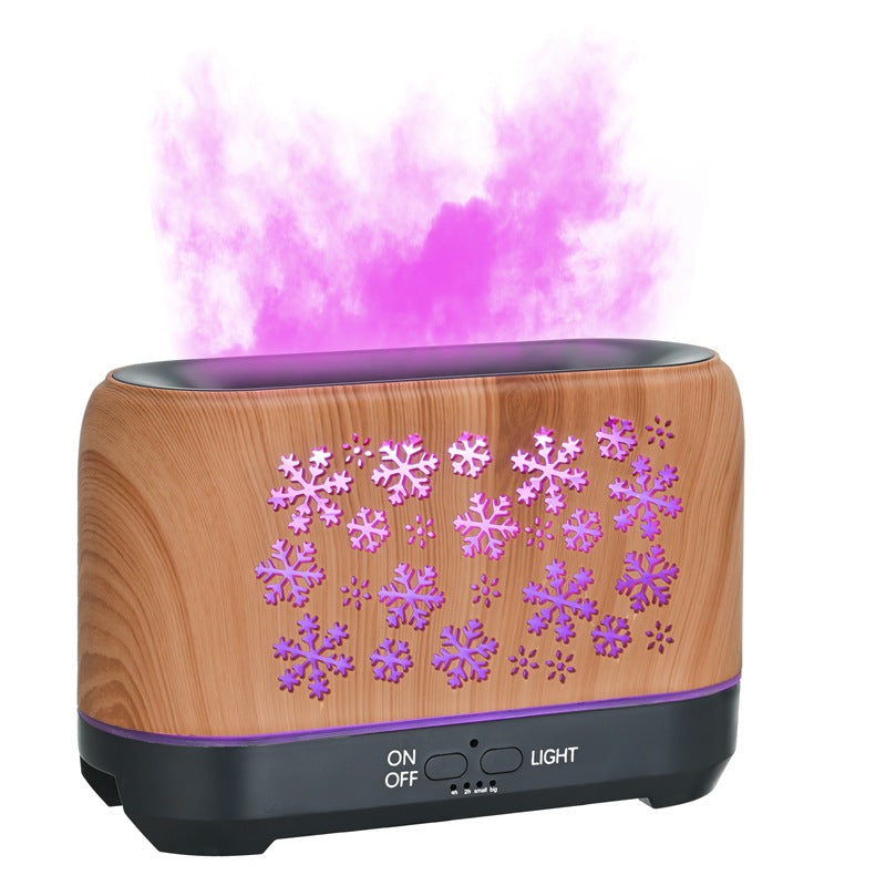 Snowflake Pattern Humidifier Colorful Aromatherapy Atmosphere