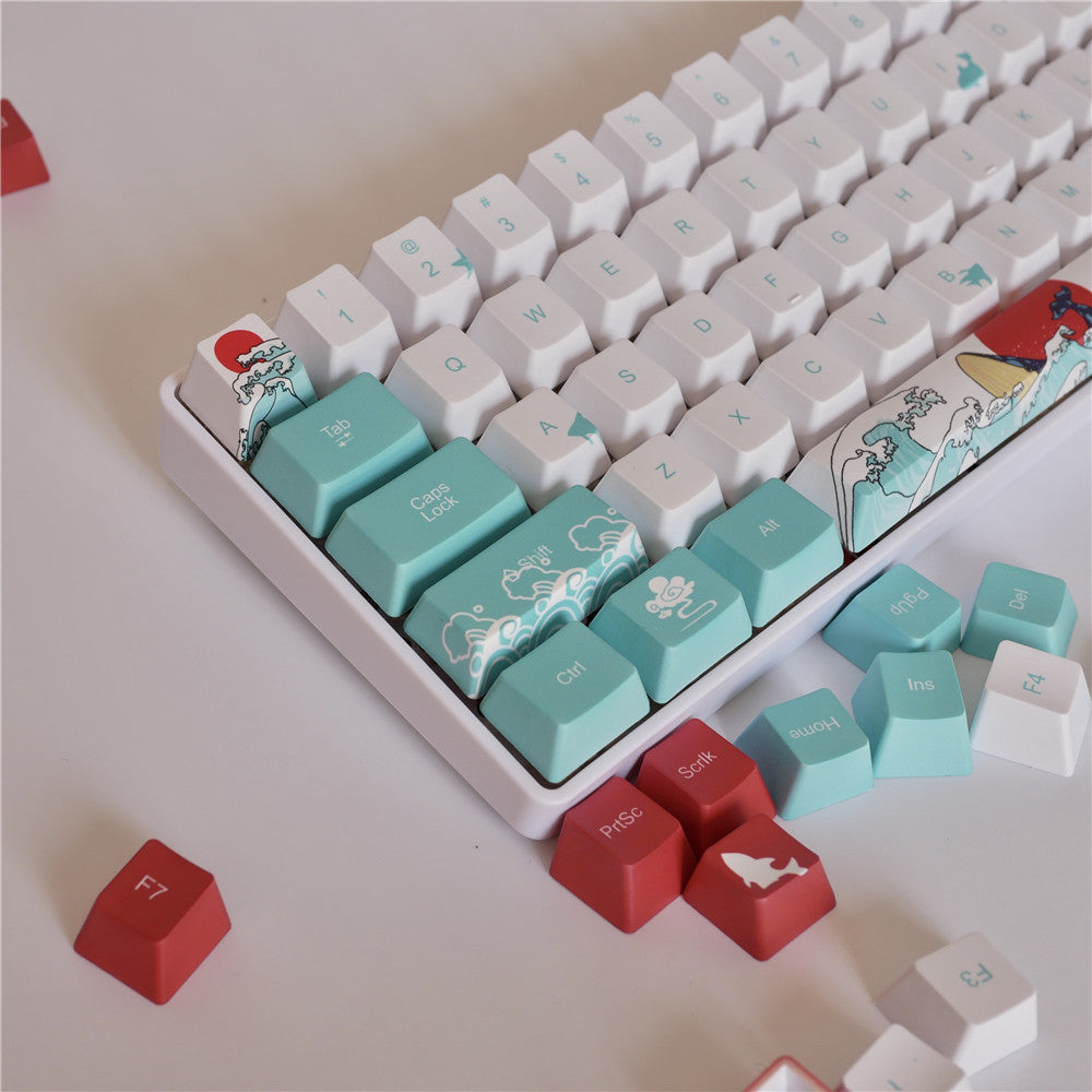 Coral Sea Keycaps PBT Fünfseitige Sublimation Mechanische Tastatur