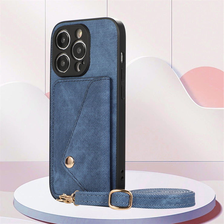 Telefon Denim Lederhülle