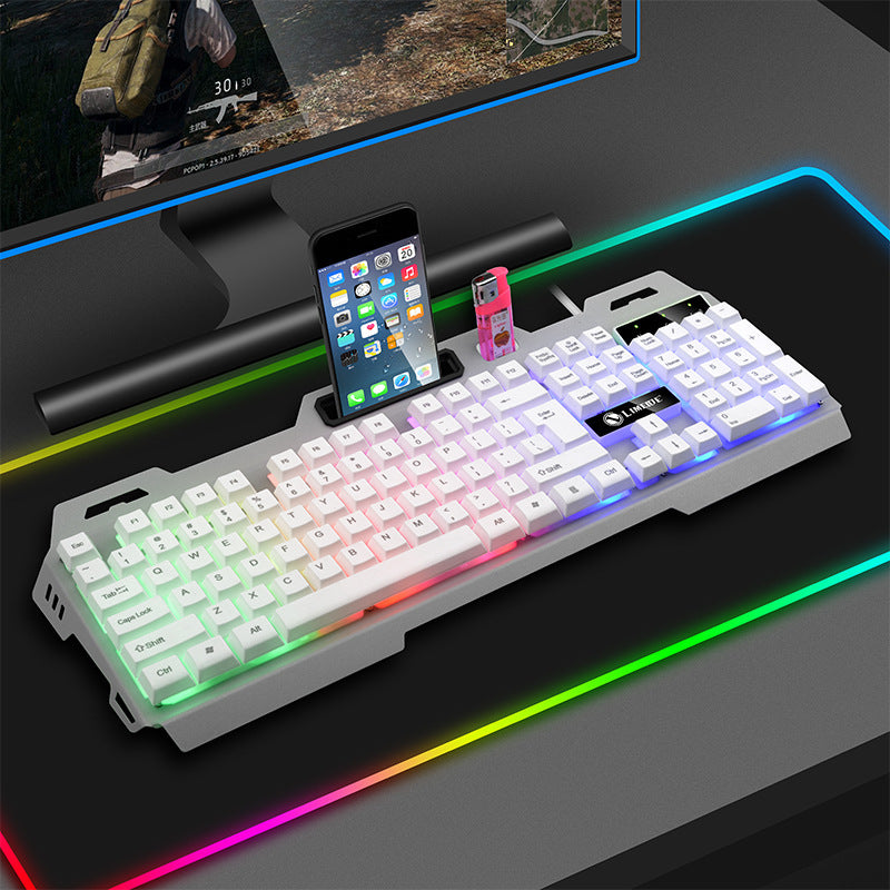 Game Luminous Keyboard Mouse Suit E-sports Machinery Feel Key Mouse