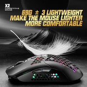 Wolf X2 kabellose Maus RGB Dual-Mode-Spielmaus