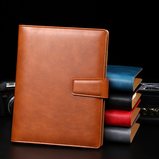 A5 notebook with 6 holes and leather buckle