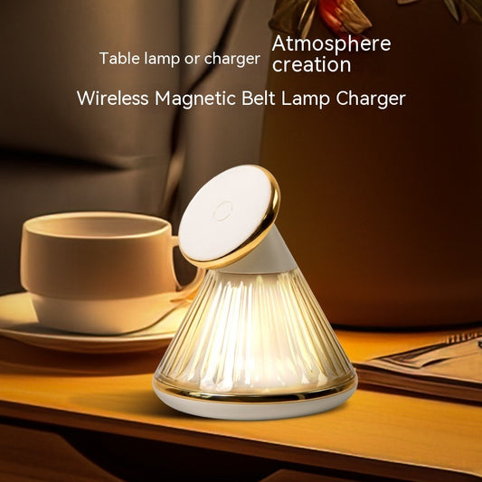 Nachttisch lampe 15W drahtloses Ladegerät Magnetischer schneller drahtloser Sitz