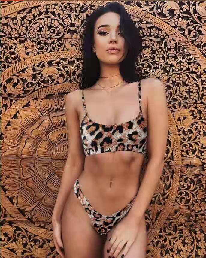 leopard print bikini