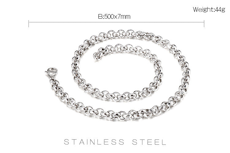 Multi-cutting Surface Chain Titanium Steel Men's Bracelet