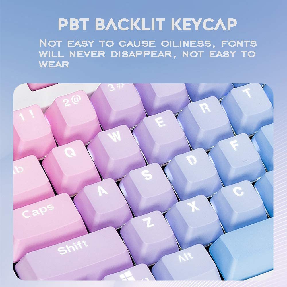 Colored keycap 104PBT material translucent