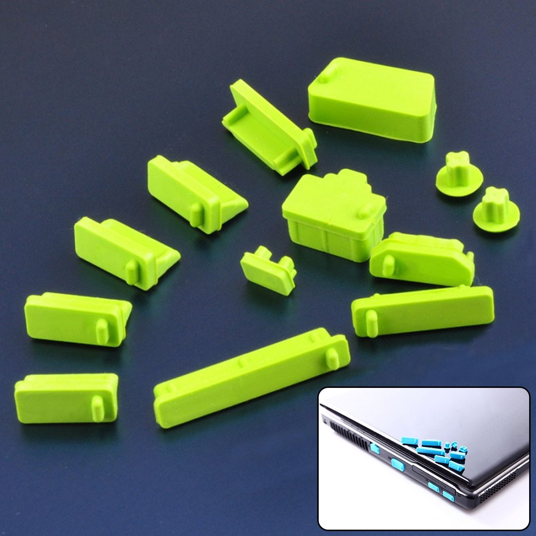 Silicone Dust Plugs for Laptop, 13-piece set