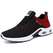 Modische Mesh-Schuhe mit Streifendesign für Herren, atmungsaktive Outdoor-Sneaker mit Schnürung, lässige, leichte Laufsportschuhe für Herren