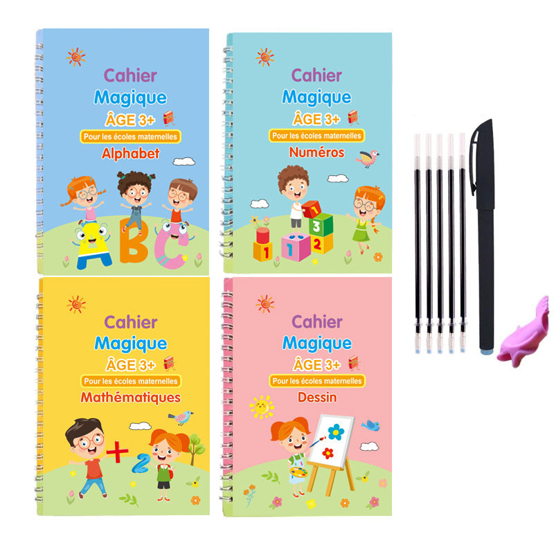 Children English French German Painting Magic English Training Book