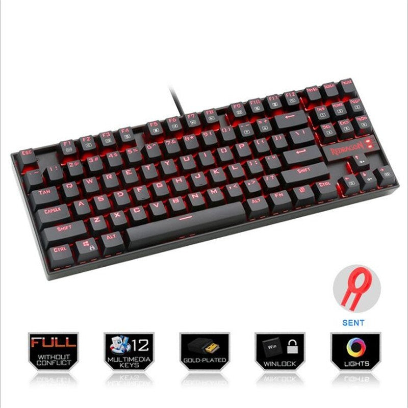 Red Dragon Gaming Mechanical Keyboard Set with many parts