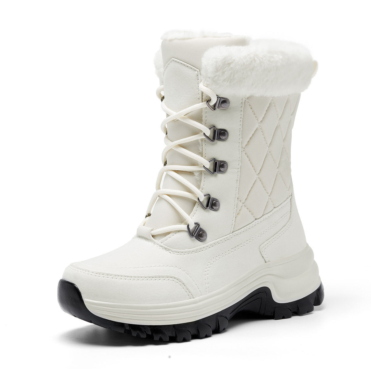 Women's Winter Fashion High-Top Warm Fleece-Lined Thick and Comfortable Snow Boots